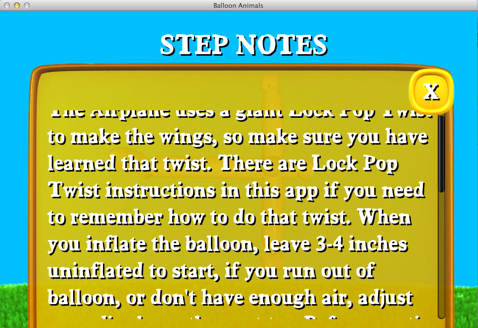 Balloon Animals 1.0 : Written Instructions