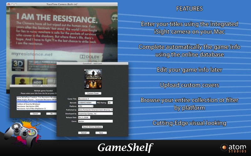 GameShelf 1.0 : GameShelf screenshot