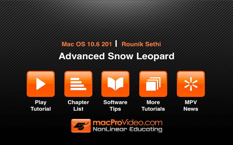 Course For Snow Leopard 1.0 : Main window