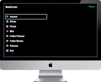 nessMediaCenter start screen on iMac