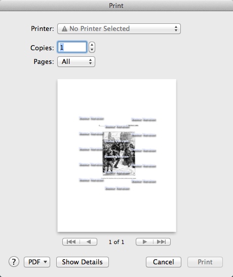 iWinSoft PDF Images Extractor 1.2 : Printing PDF Page