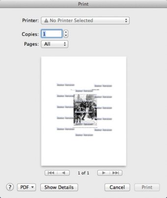 Printing PDF Page