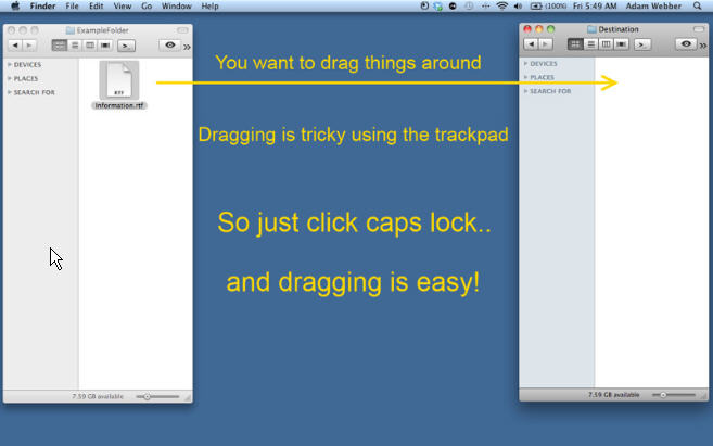 Click and Drag 1.1 : Main window