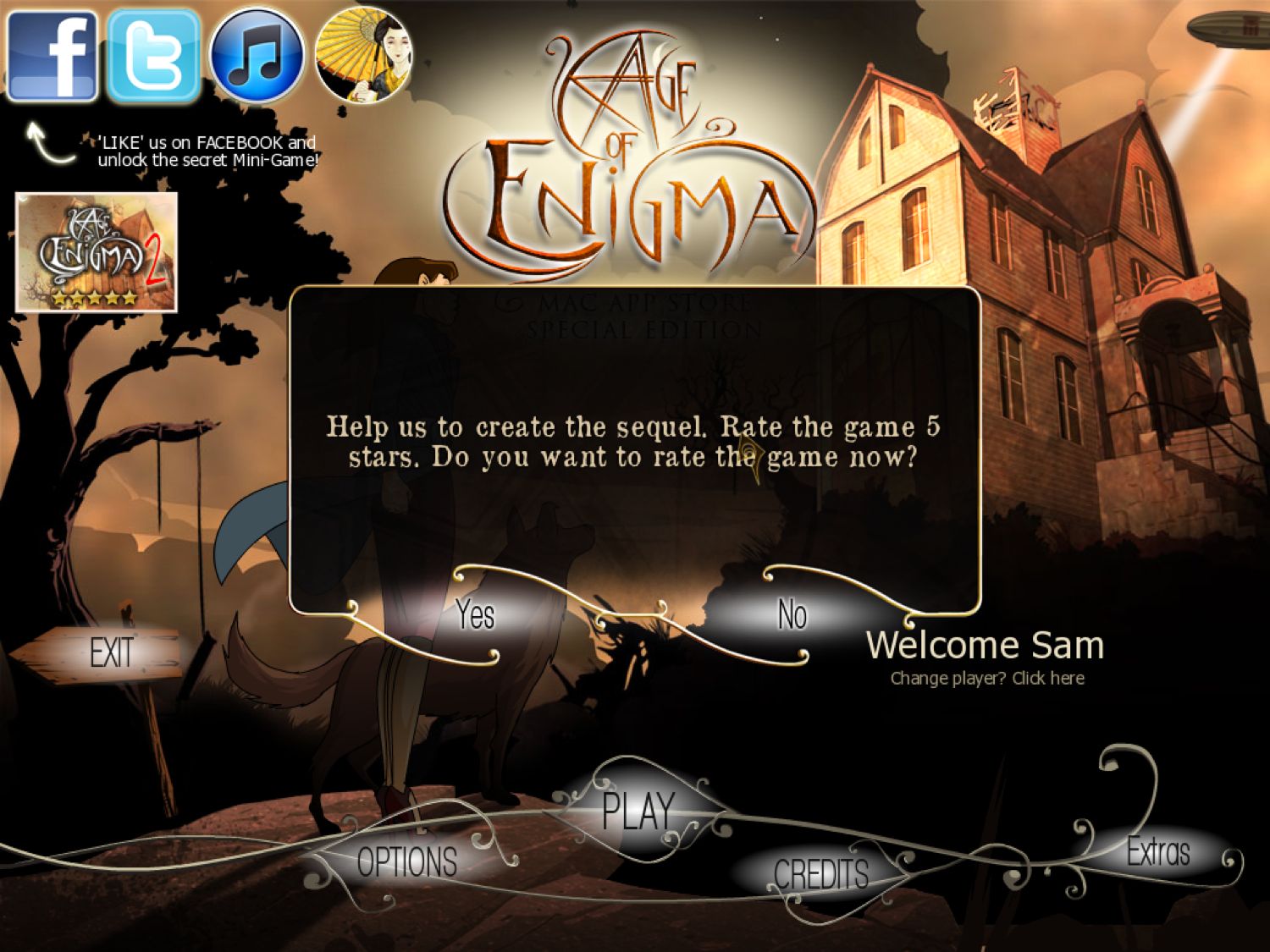Age of Enigma: The Secret of the Sixth Ghost 1.0 : Title Screen