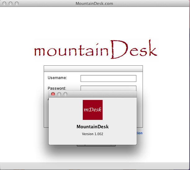 MountainDesk 1.0 : Main Window