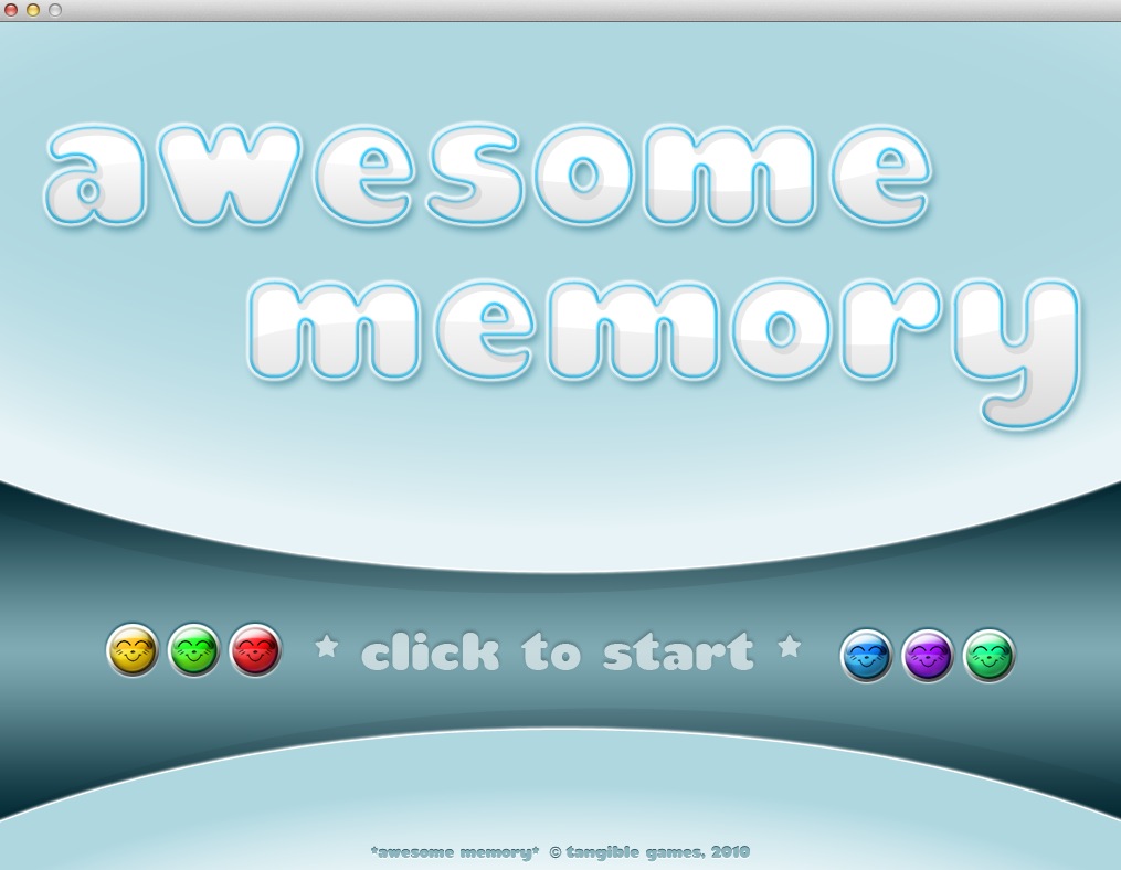 Awesome Memory 1.2 : Main menu