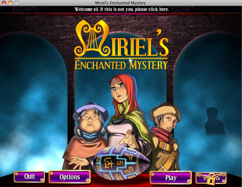 Miriel's Enchanted Mystery 1.0 : Main menu