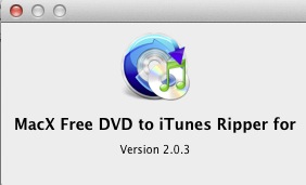 MacX Free DVD to iTunes Ripper for Mac 2.0 : About window