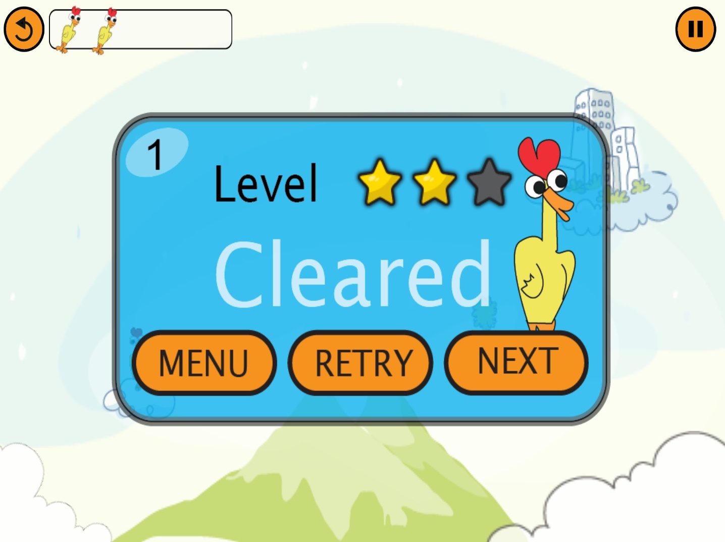 Chicken Shooter Lite 1.2 : Level cleared