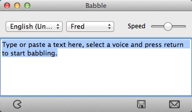 Babble 1.0 : Main Window