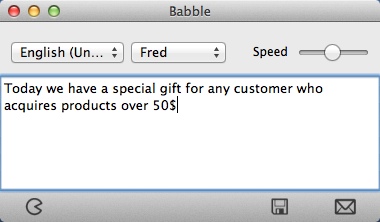 Babble 1.0 : Entering Text Content
