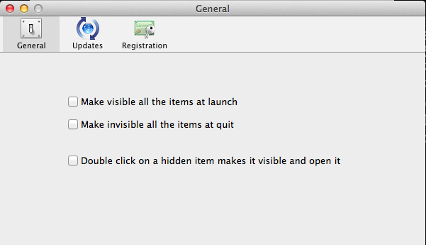 Hide Folders 6.1 : Preferences Window