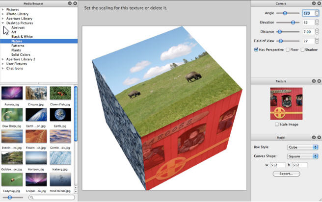 Box Model 3D 1.0 : Main window