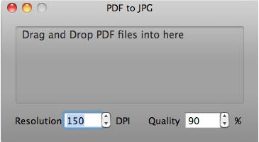 PDF to JPG : The Batch PDF to Image Converter 1.0 : Main Window