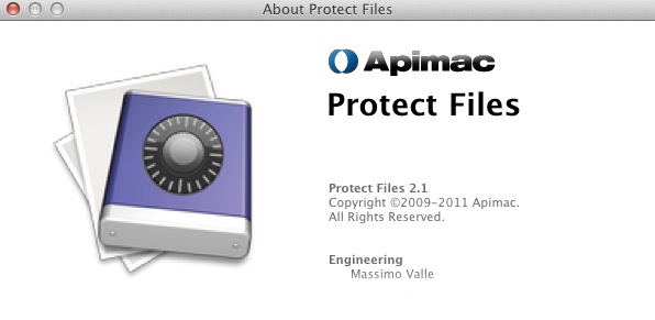 Protect Files 2.1 : About window