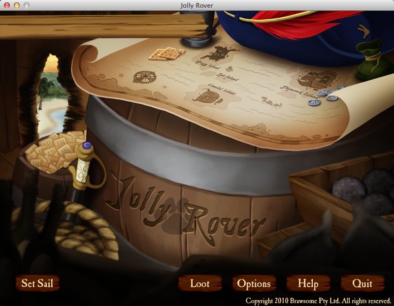 Jolly Rover 1.2 : main screen