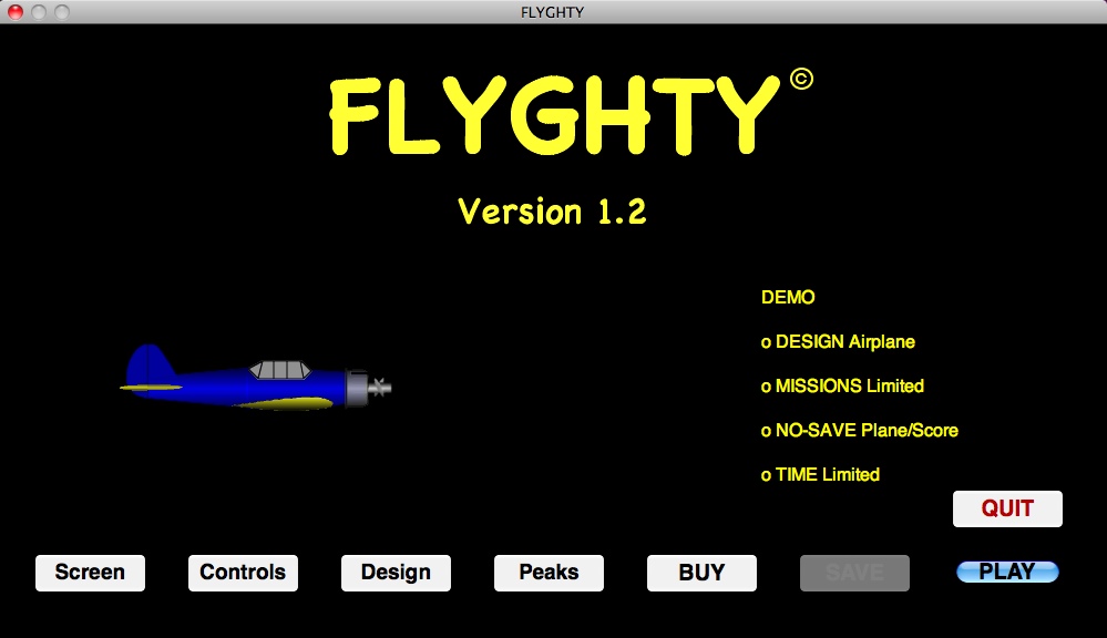 FlyghtyMac 1.2 : Main window