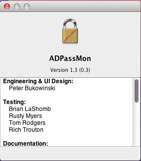 ADPassMon 1.3 : About Window
