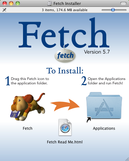 Fetch 5.7 : Installation Dialog