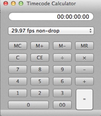 Timecode calculator