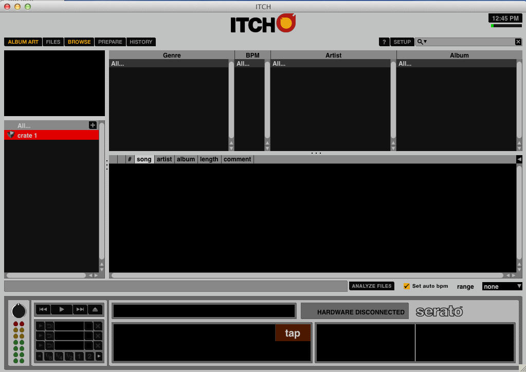 ITCH for Numark NS6 1.8 : Main Window