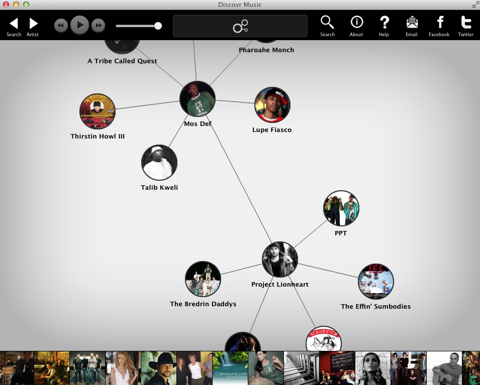 Discovr Music - discover new music 2.0 : Map