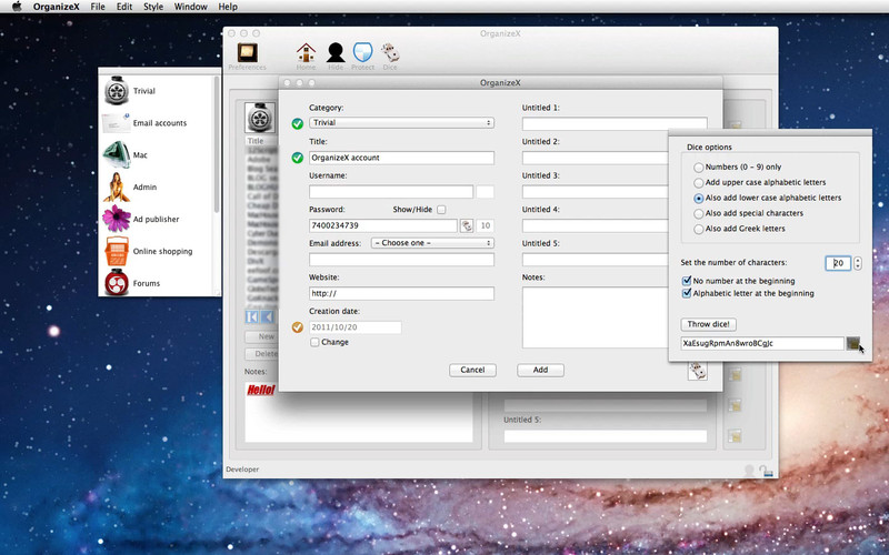 OrganizeX 2.3 : OrganizeX screenshot