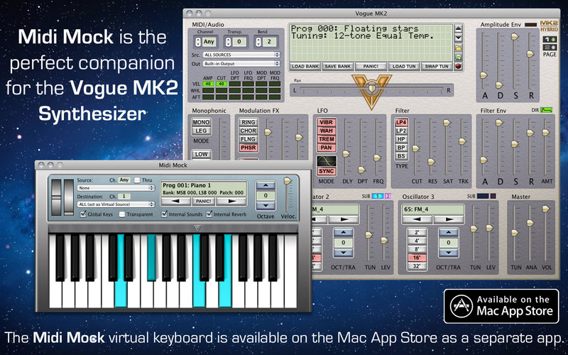Vogue MK2 Synthesizer 1.8 : Vogue MK2 Synthesizer screenshot
