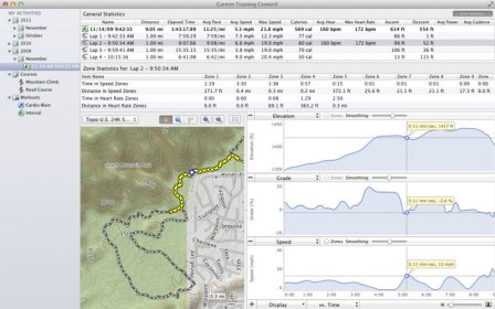 Garmin Training Center screenshot