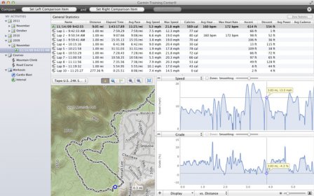 Garmin Training Center screenshot