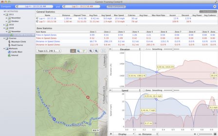 Garmin Training Center screenshot