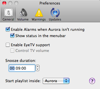 Aurora 4.3 : Program Preferences