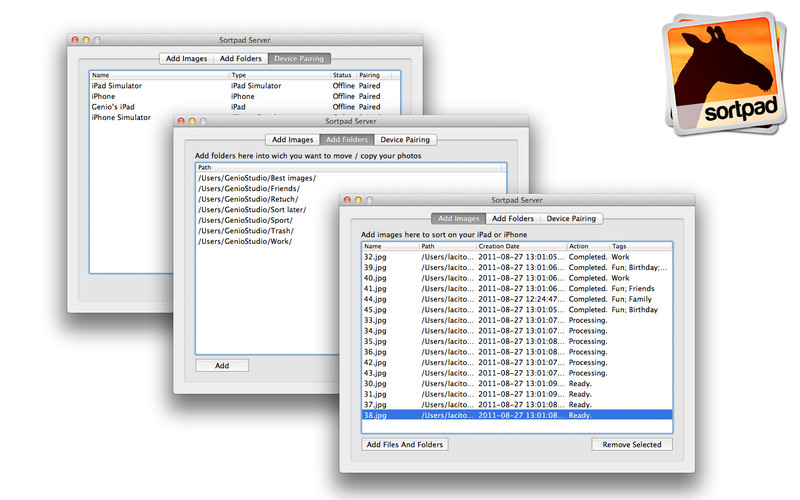 Sortpad Server 1.0 : Sortpad Server screenshot