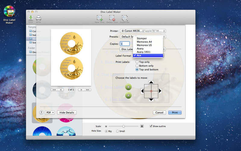 Disc Label Maker 2.0 : Disc Label Maker screenshot