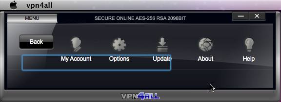 VPN4ALL 1.3 : Main Window