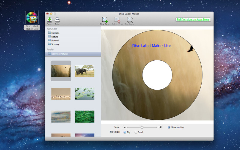 Disc Label Maker Lite 2.0 : Disc Label Maker Lite screenshot