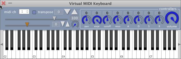 Virtual Midi Keyboard 1.0 : Main Window