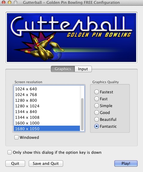 Gutterball - Golden Pin Bowling FREE : Settings