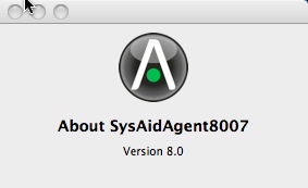 SysAidAgent 8.0 : Main window