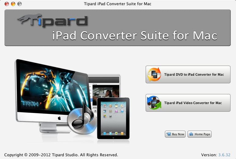 Tipard iPad Converter Suite for Mac 3.6 : Launcher