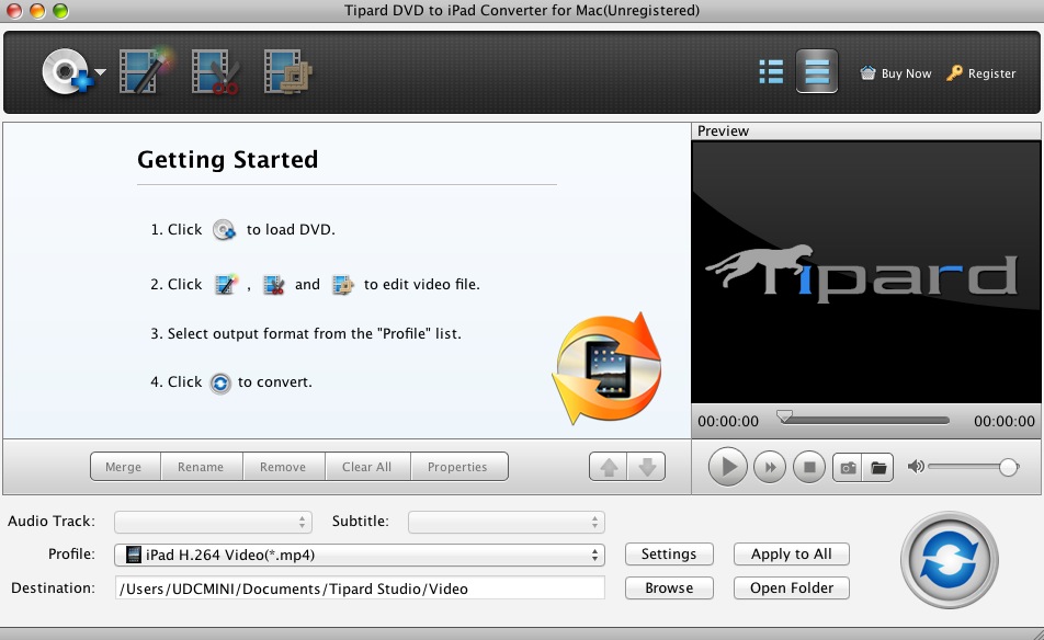 Tipard iPad Converter Suite for Mac 3.6 : Ripper