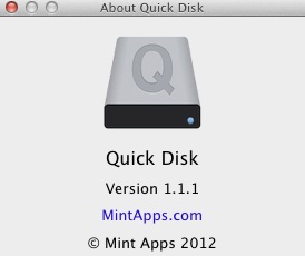 Quick Disk: Quickly eject and unmount your external hard drives 1.1 : About window