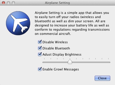 Airplane Setting 1.1 : Preferences