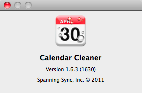 Calendar Cleaner 1.6 : Program version