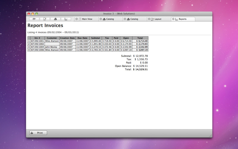 Invoice3 3.3 : Invoice screenshot