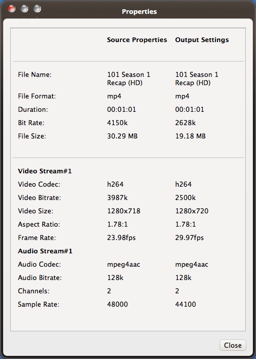 ImTOO iPad Video Converter 7.8 : Checking Input File Information