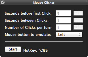 Mouse Clicker 1.1 : Main Window