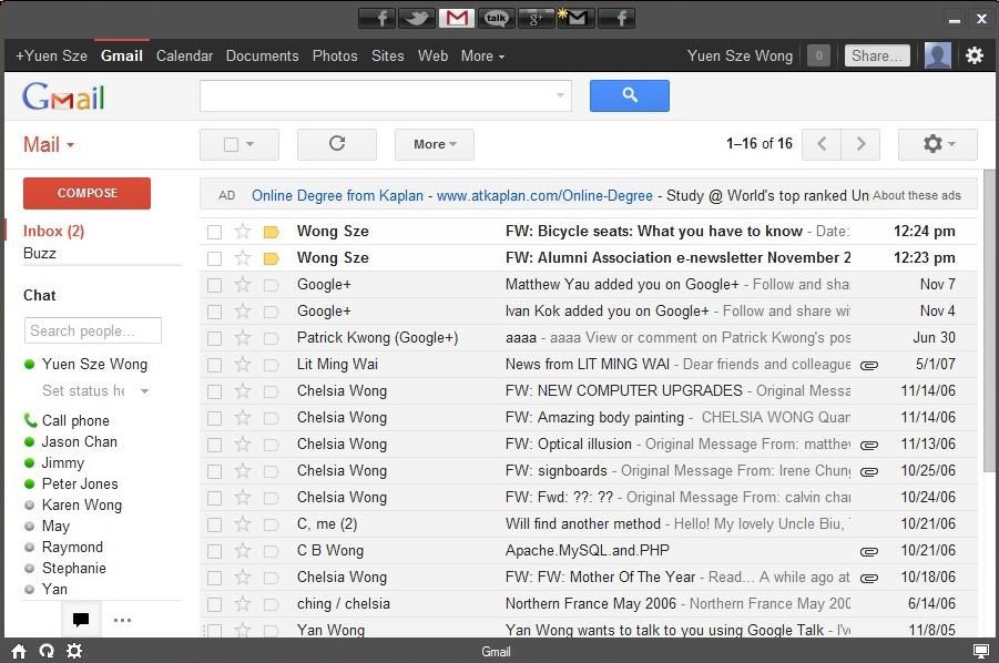 Social for Gmail 2.0 : Gmail