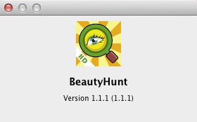 Beauty Hunt 1.1 : About window