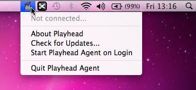 Playhead Agent 1.1 : Main Window